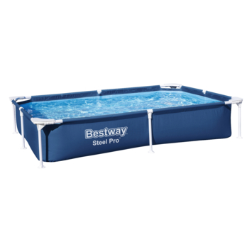 Bestway zwembad rechthoek Steel Pro blauw 221 x 150 x 43 cm