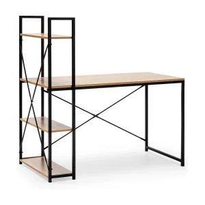 Bureau Lidia met 3 zwarte planken, industriële stijl, 120 cm. Bureau Lidia met 3 zwarte planken, industriële stijl, 120 cm.
