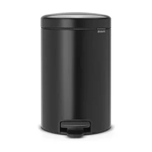 Brabantia Newicon 12L Pedaalemmer van Zwart Metaal Anti-Geur