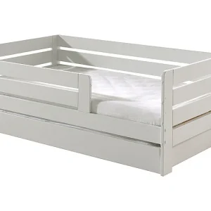 Cama Vipack Ted 70X140 com Estrado de Molas e Gaveta Branco PETITS-MEUBLES Cama Vipack Ted 70X140 com Estrado de Molas e Gaveta Branco PETITS-MEUBLES
