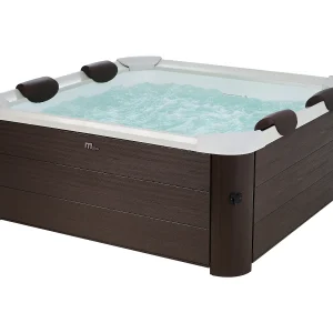 Bruine halfharde spa met 6 plaatsen, 120 stralen, L160 x B160 x H65 cm, MAKEMO van MSPA