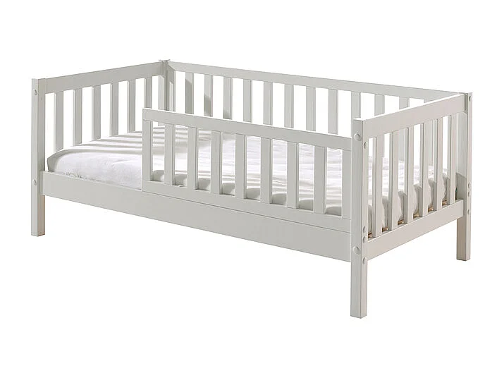 Cama Vipack Tod 70X140 com Estrado de Ripas Branco PETITS-MEUBLES