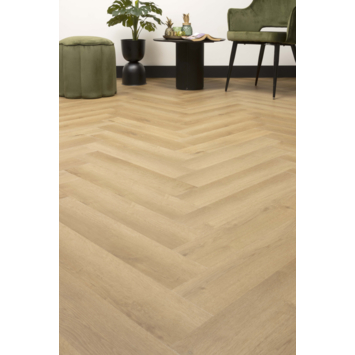 Bruynzeel click PVC Luxemburg visgraat lichtbruin houtlook