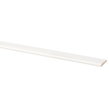 Afdeklijst grenen wit gegrond 4×30 mm 270 cm
