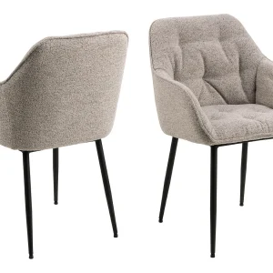 Brase eetkamerstoel met armleuningen beige. Brase eetkamerstoel met armleuningen beige.