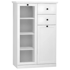 BrandsonBaxter vitrinekast 81 x 129 cm 2 deuren, 2 laden wit. BrandsonBaxter vitrinekast 81 x 129 cm 2 deuren, 2 laden wit.