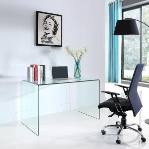 Bureau ELSTRON – Gehard glas 12 mm – 120 cm – transparant