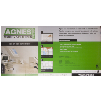 Agnes plafondplaat wit linnen 1200 x 600 x 12 mm 4 stuks