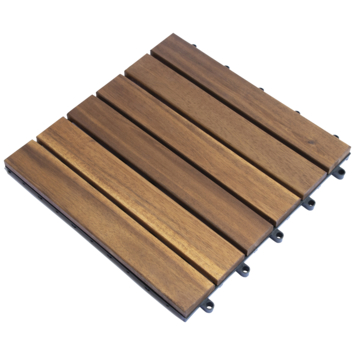 Balkontegel acacia hout 30 x 30 cm – 6 stuks