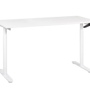 Bureau handmatig verstelbaar wit 160 x 72 cm DESTINAS Bureau handmatig verstelbaar wit 160 x 72 cm DESTINAS