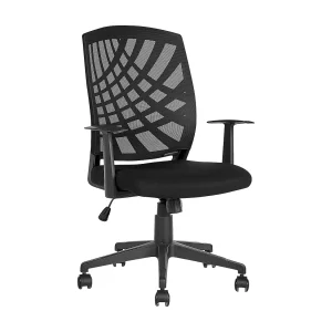 Bureaustoel polyester zwart BONNY