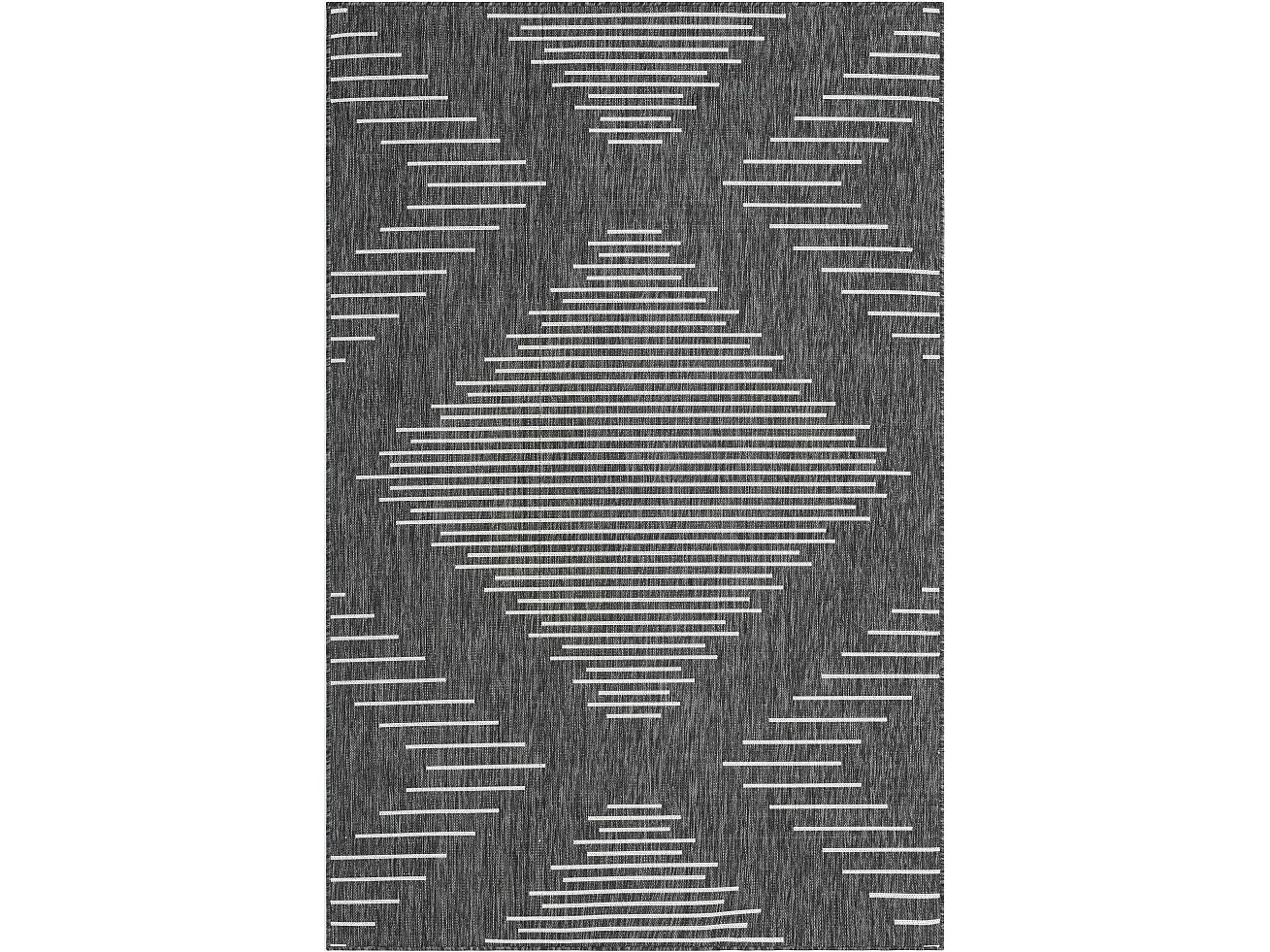 Buitenkleed - 183x122 - Antraciet - Tulum Symetry