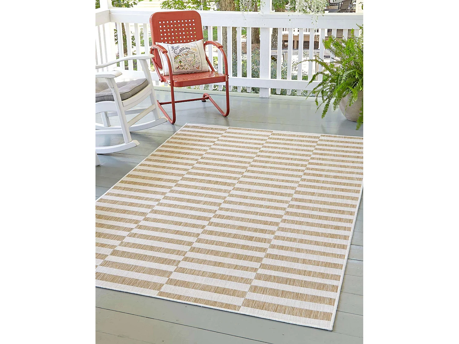 Buitenkleed - 185x125 - Taupe - Tulum