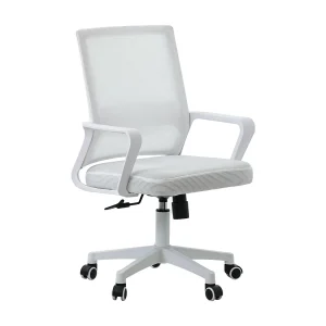 Bureaustoel in Mesh stof – Mars – Wit