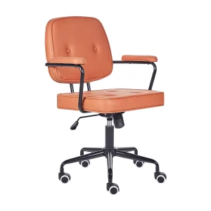 Bureaustoel Kunstleer Oranje PAWNEE Bureaustoel Kunstleer Oranje PAWNEE