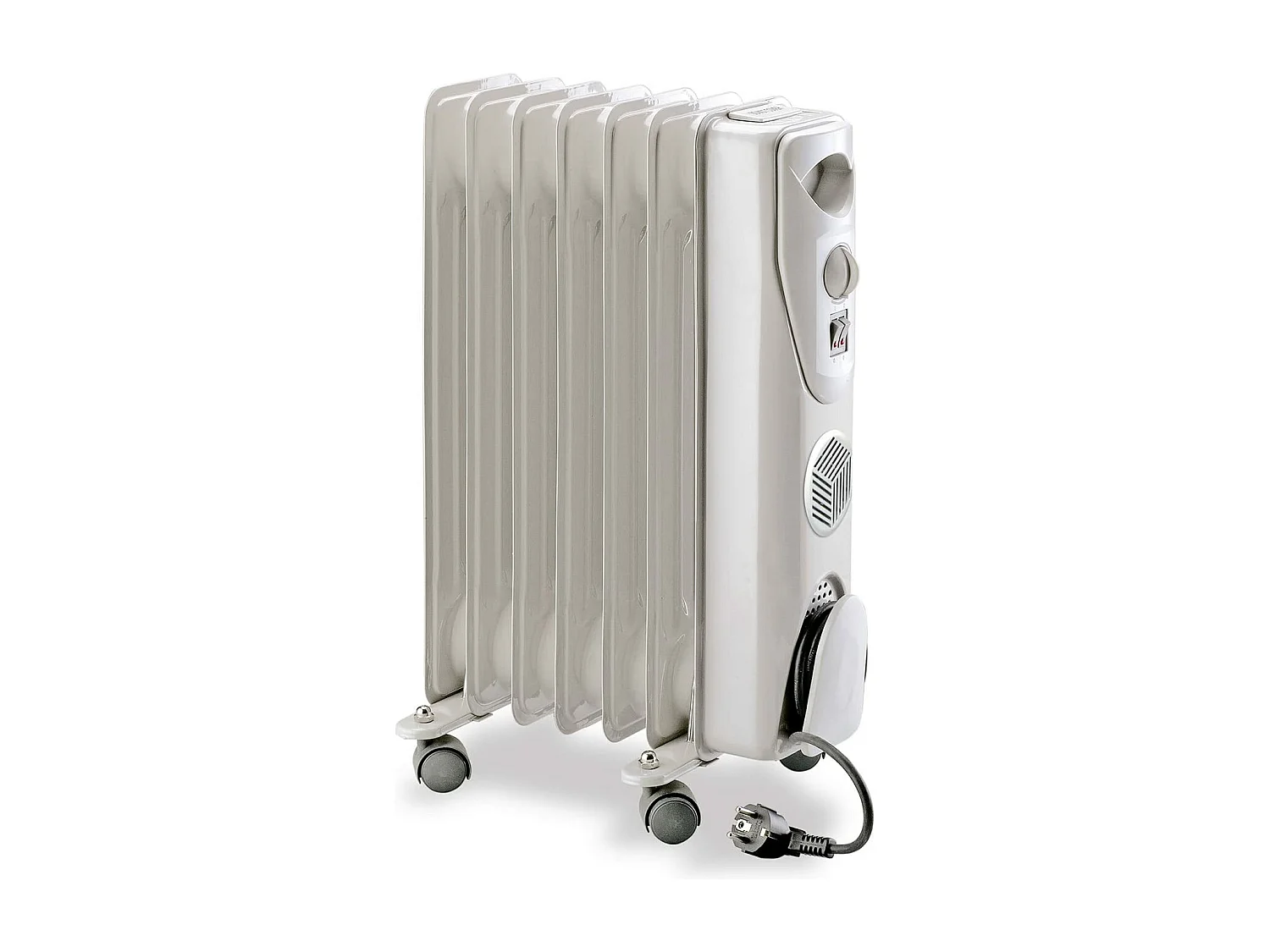 Olieradiator 2000W Wit Dio - Wielen en Instelbare Thermostaat
