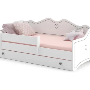 Cama de criança 160 x 80 com gaveta, colchão e estrado incluídos Kobi Emma Grey Cama de criança 160 x 80 com gaveta, colchão e estrado incluídos Kobi Emma Grey