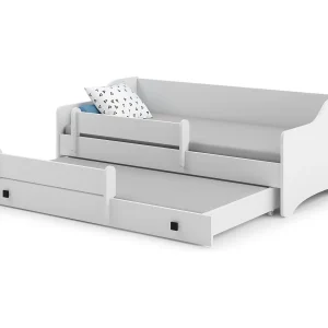 Cama dupla 160 x 80 com colchões e estrados incluídos Kobi Eryk Black Cama dupla 160 x 80 com colchões e estrados incluídos Kobi Eryk Black