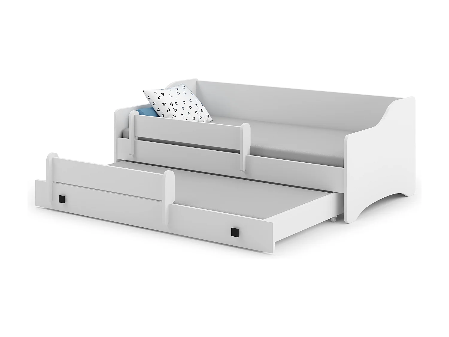 Cama dupla 160 x 80 com colchões e estrados incluídos Kobi Eryk Black