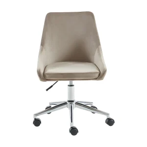 Bureaustoel MASURIE – Velours – Beige – Verstelbare hoogte