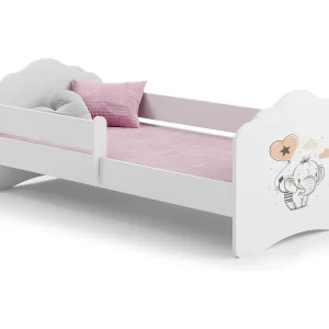 Cama de criança 160 x 80 colchão e estrado incluídos Kobi Wave Elephant Cama de criança 160 x 80 colchão e estrado incluídos Kobi Wave Elephant