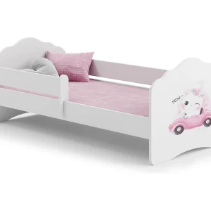 Cama de criança 140 x 70 colchão e estrado incluídos Kobi Wave Cat Cama de criança 140 x 70 colchão e estrado incluídos Kobi Wave Cat