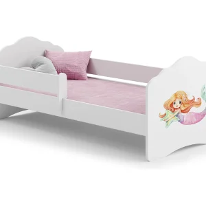 Cama de criança 160 x 80 colchão e estrado incluídos Kobi Wave Mermaid