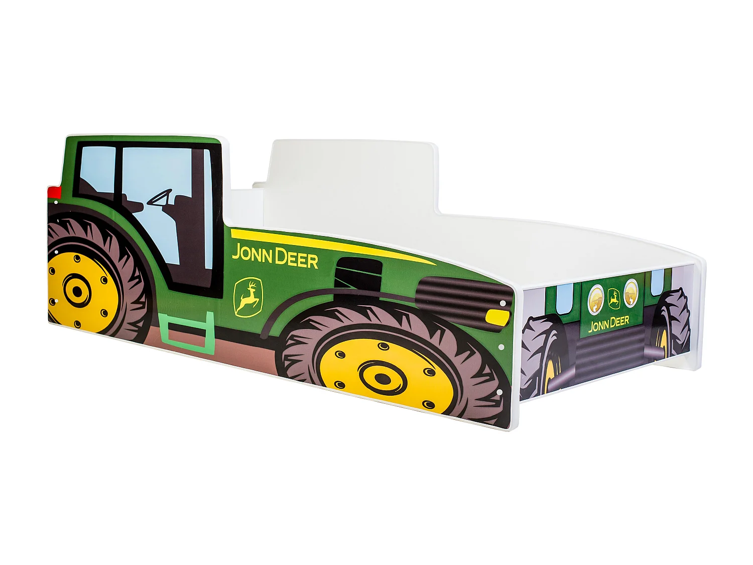 Cama de criança com colchão e estrado incluídos 140 x 70 Kobi Tractor Green