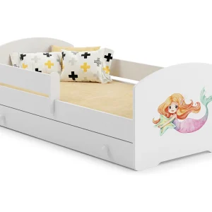 Cama de criança 160 x 80 com gaveta, colchão e estrado incluídos Kobi Luk Mermaid Cama de criança 160 x 80 com gaveta, colchão e estrado incluídos Kobi Luk Mermaid