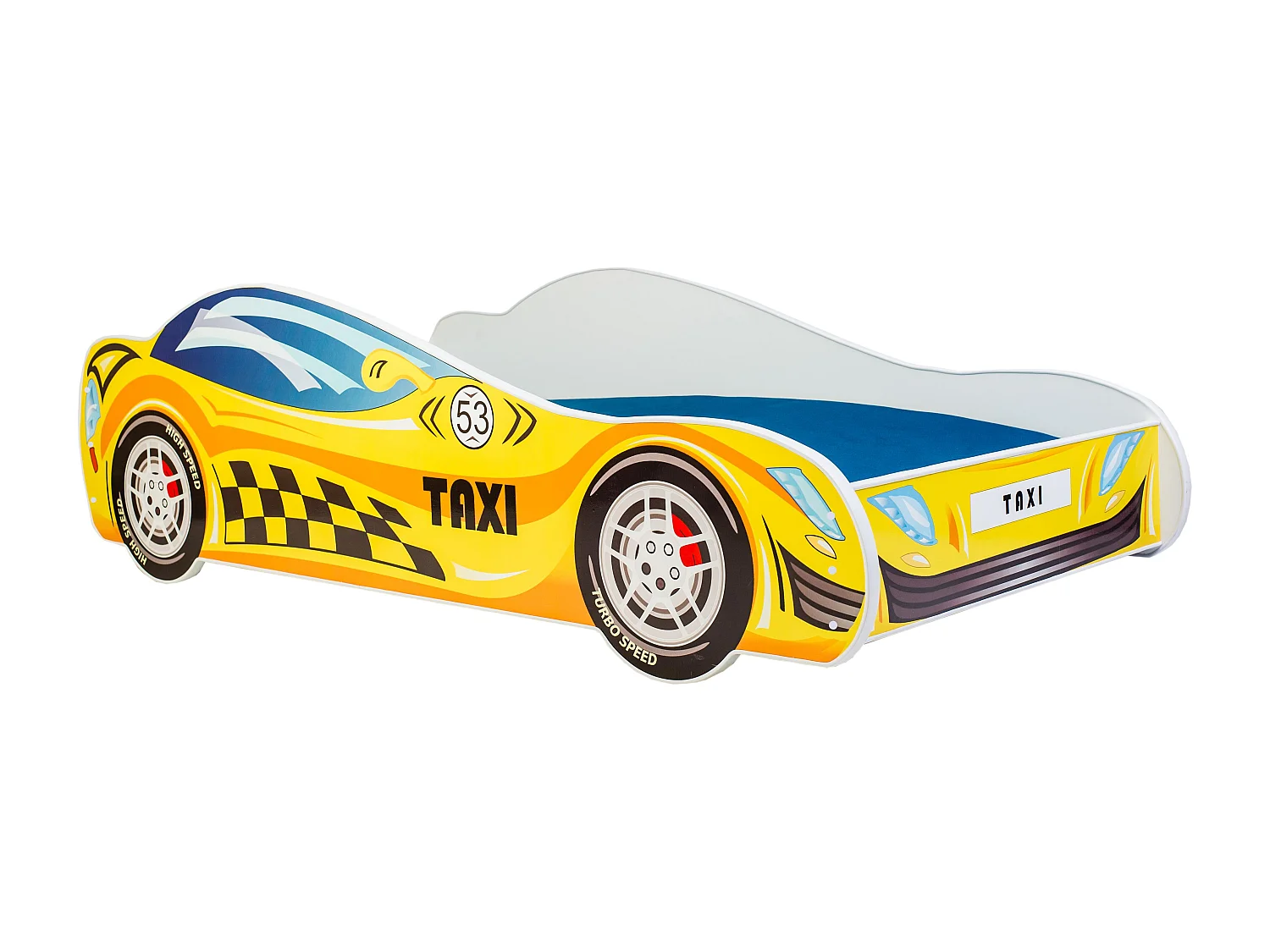 Cama de criança com colchão e estrado incluídos 140 x 70 Kobi Taxi