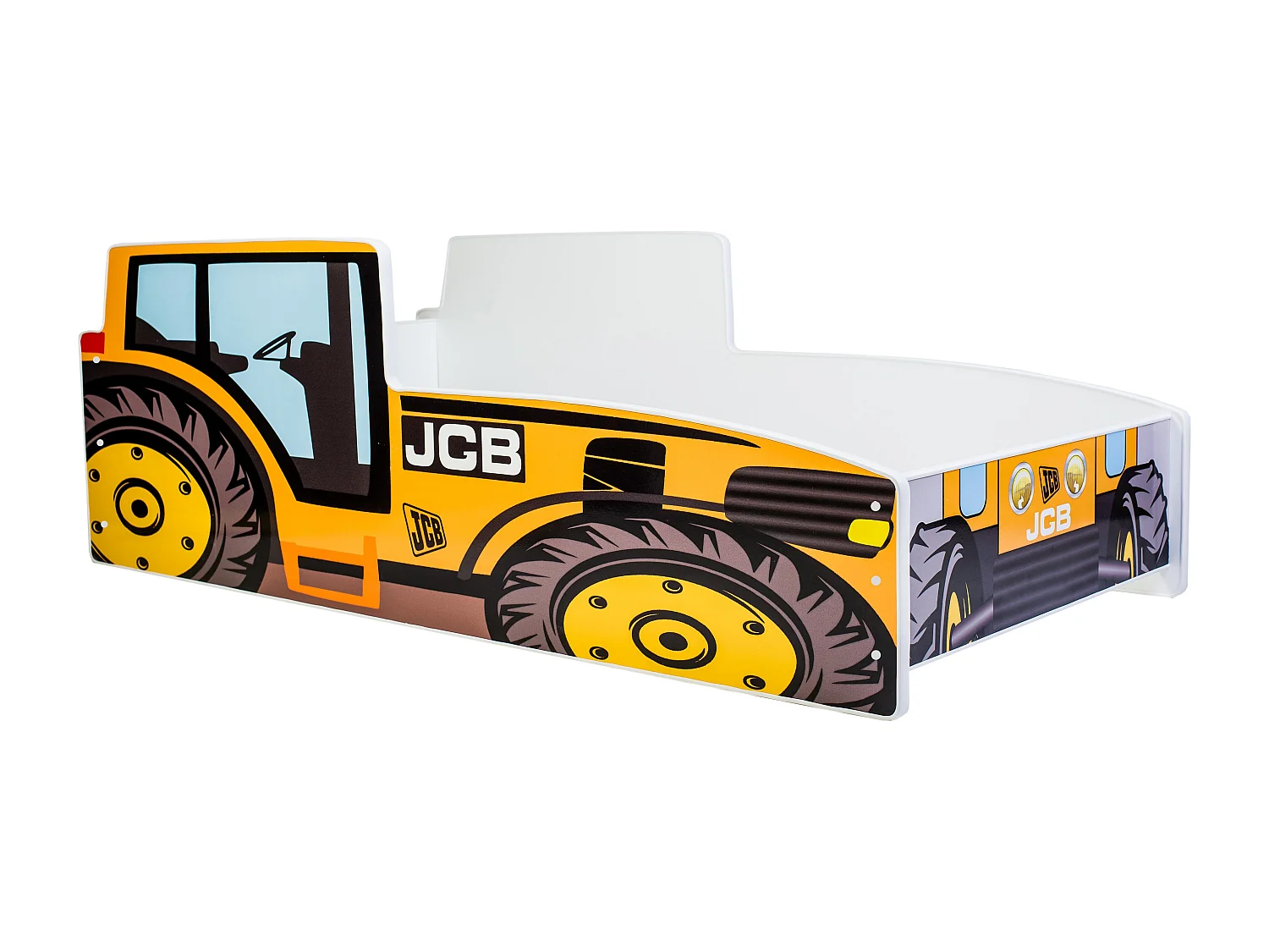 Cama de criança com colchão e estrado incluídos 160 x 80 Kobi Tractor Yellow