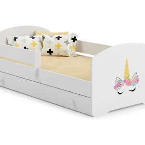 Cama de criança 160 x 80 com gaveta, colchão e estrado incluídos Kobi Luk Unicorn horn Cama de criança 160 x 80 com gaveta, colchão e estrado incluídos Kobi Luk Unicorn horn