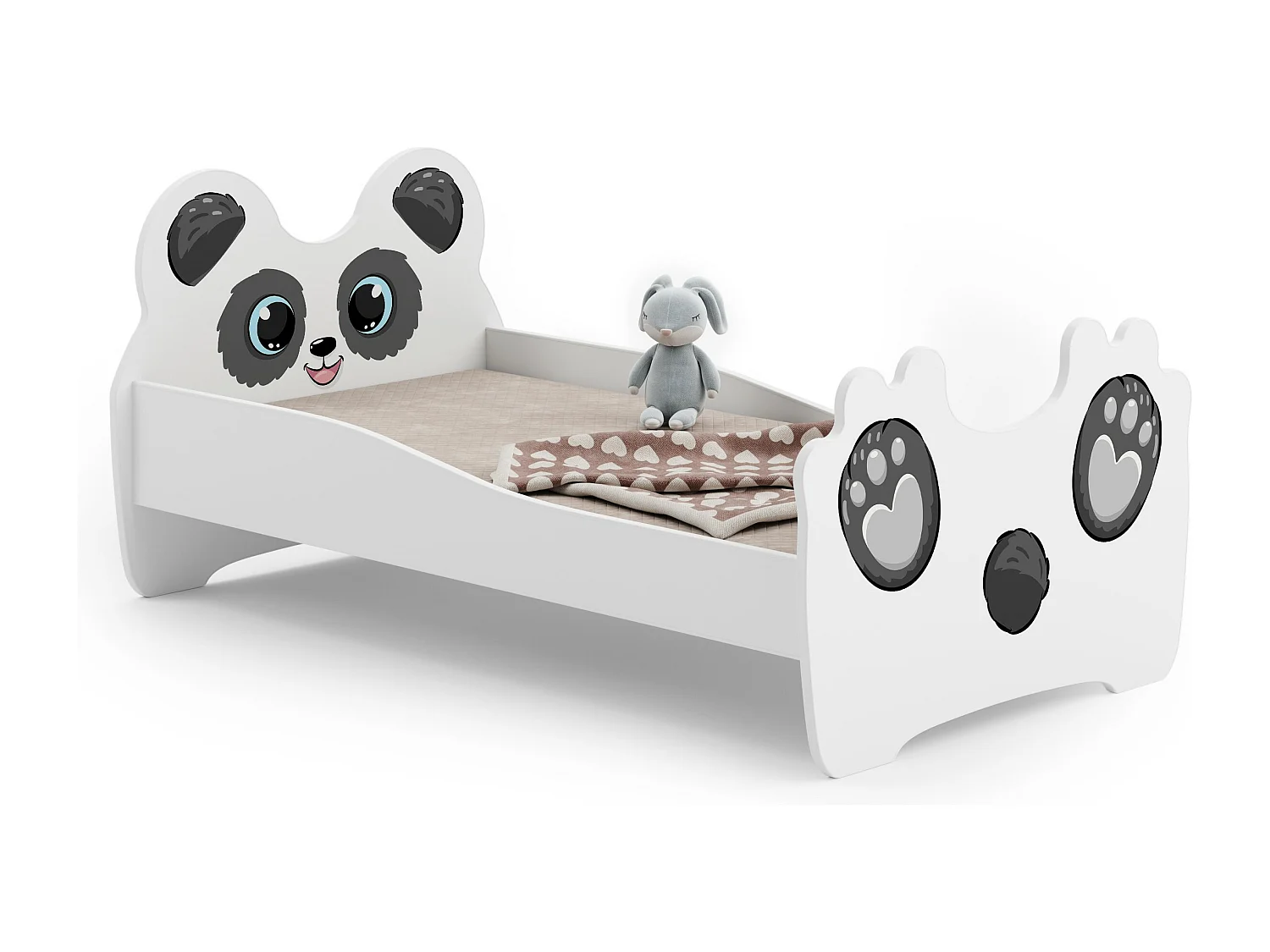 Cama de criança com colchão e estrado incluídos 140 x 70 Kobi Panda