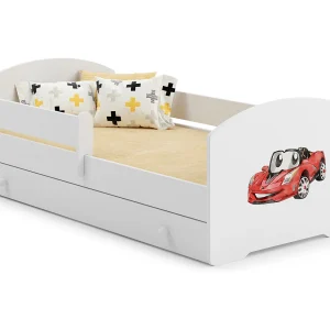 Cama de criança 140 x 70 com gaveta, colchão e estrado incluídos Kobi Luk Racing car