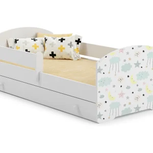 Cama de criança 160 x 80 com gaveta, colchão e estrado incluídos Kobi Luk Stars Cama de criança 160 x 80 com gaveta, colchão e estrado incluídos Kobi Luk Stars