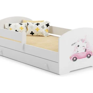 Cama de criança 160 x 80 com gaveta, colchão e estrado incluídos Kobi Luk Cat Cama de criança 160 x 80 com gaveta, colchão e estrado incluídos Kobi Luk Cat
