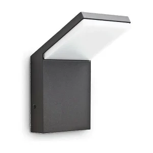 Buitenwandlamp in antraciet aluminium met LED-licht