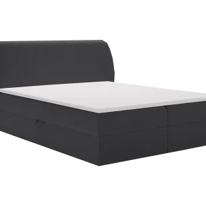 Boxspringbed 140×200 Cartagena – bed met geïntegreerde veringmatras, topper, opbergruimte – gestoffeerd bed zwart (Komodo 23) Boxspringbed 140×200 Cartagena – bed met geïntegreerde veringmatras, topper, opbergruimte – gestoffeerd bed zwart (Komodo 23)