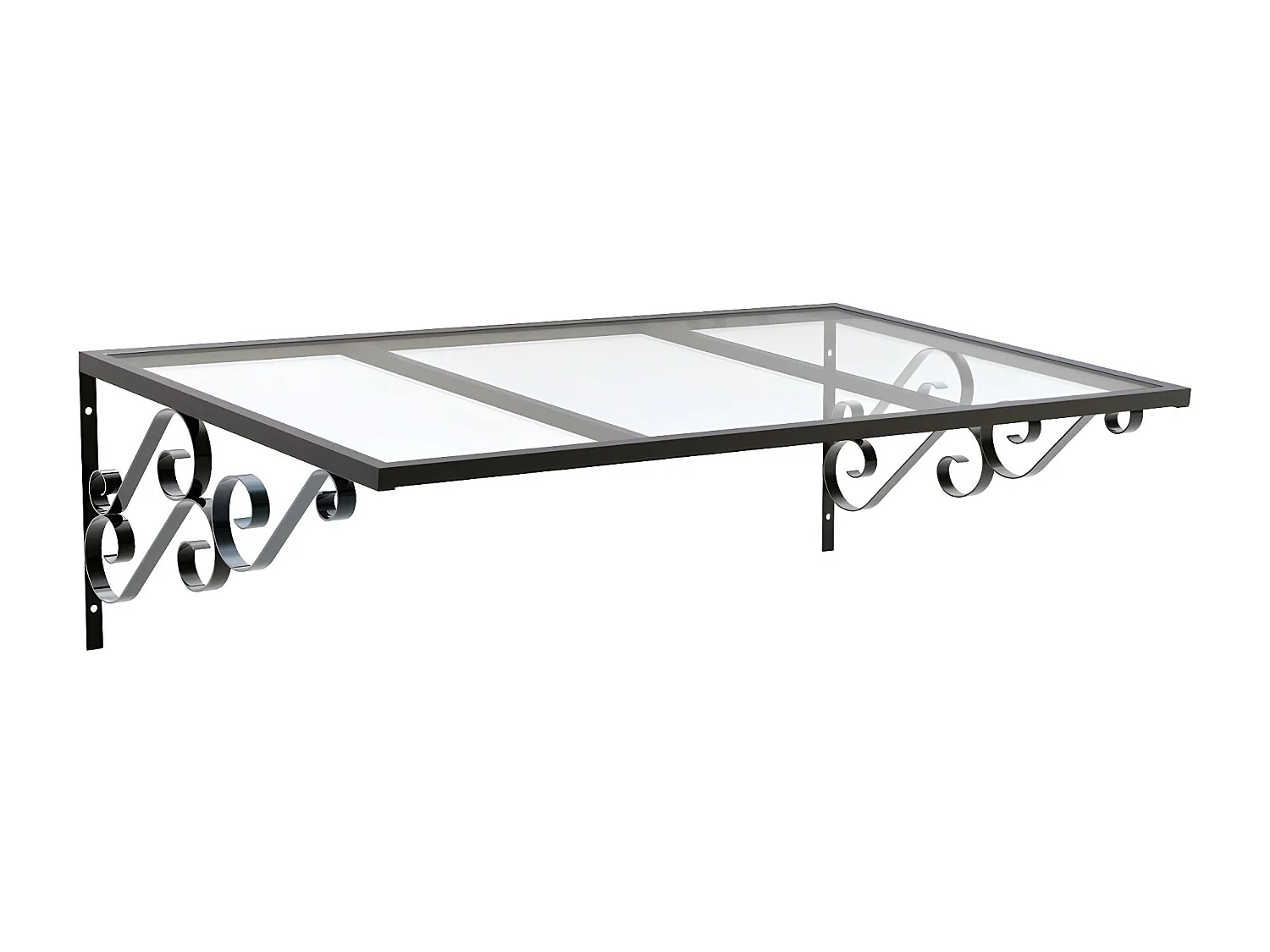 Charmante luifel AMBAN van aluminium - 120 x 80cm