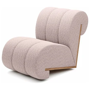 CATCH ME fauteuil, Comfortabele bekleding, 3D stof, Hoge weerstand, Houten details, Roze kleur CATCH ME fauteuil, Comfortabele bekleding, 3D stof, Hoge weerstand, Houten details, Roze kleur