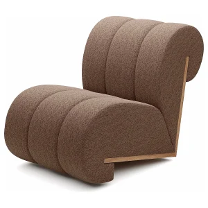 CATCH ME fauteuil, Comfortabele bekleding, 3D stof, Hoge weerstand, Houten details, Bruin CATCH ME fauteuil, Comfortabele bekleding, 3D stof, Hoge weerstand, Houten details, Bruin