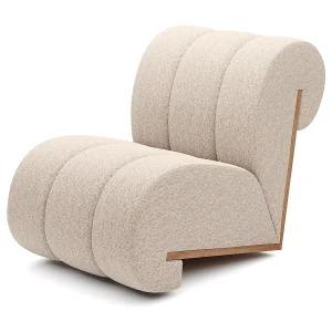 CATCH ME fauteuil, Comfortabele bekleding, 3D stof, Hoge weerstand, Houten details, Crème CATCH ME fauteuil, Comfortabele bekleding, 3D stof, Hoge weerstand, Houten details, Crème