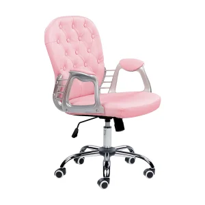 Bureaustoel Draaibaar PRINCESS Kunstleer Roze