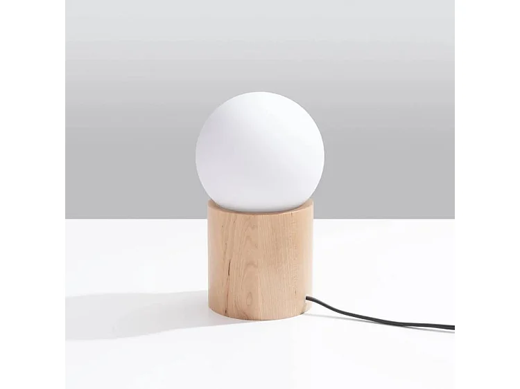 Bureaulamp BOOMO modern van - 1 lichtbronnen - L.12 x H.21 cm - natuurlijk hout
