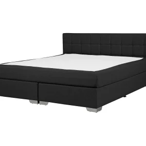 Boxspring stof zwart 180 x 200 cm ADMIRAL