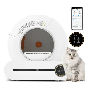 Cat toilethuis, strooisel, automatisch schoon, geëlimineerd geur, met infraroodsensor en app, 48x52x50,5 cm