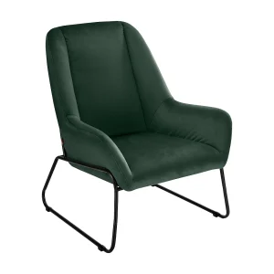 Casero | Fauteuil in fluweel zwart groen Casero | Fauteuil in fluweel zwart groen