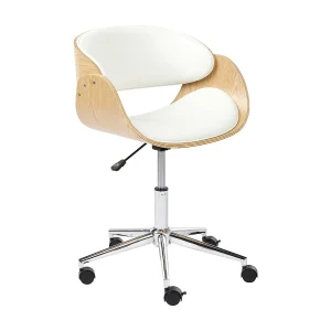 Bureaustoel lichthout/wit PALATKA