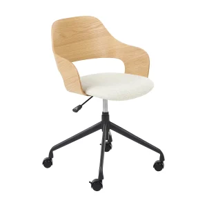 Bureaustoel lichthout/lichtbeige NOVATO