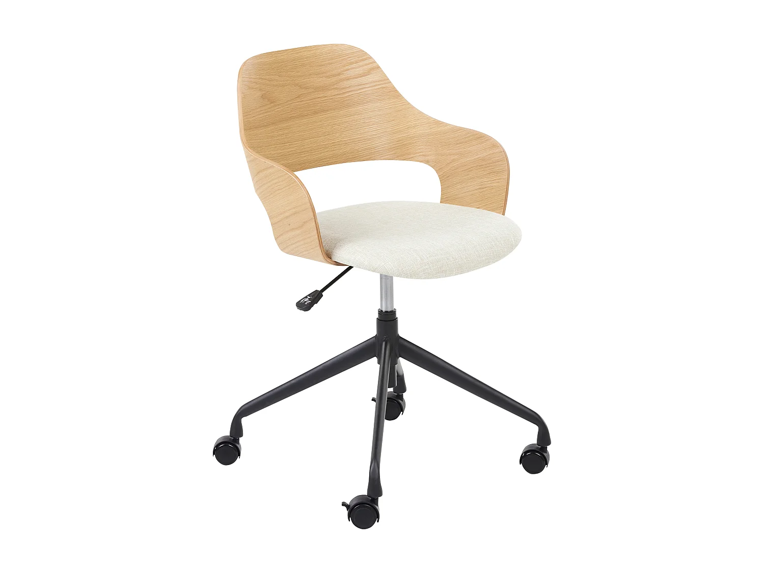 Bureaustoel lichthout/lichtbeige NOVATO